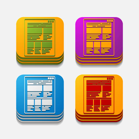 square button: interfaceのイラスト素材