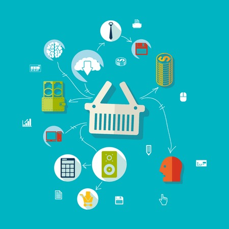 Set of business iconsのイラスト素材