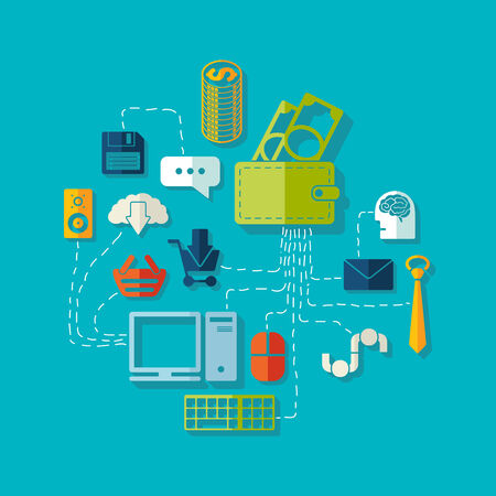 Set of business iconsのイラスト素材