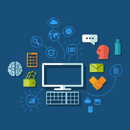 Set of business iconsのイラスト素材