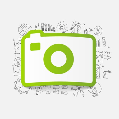 Drawing business formulas: photoのイラスト素材