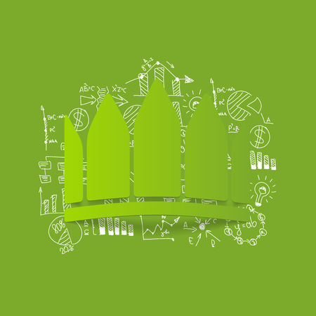 Drawing business formulas: crownのイラスト素材