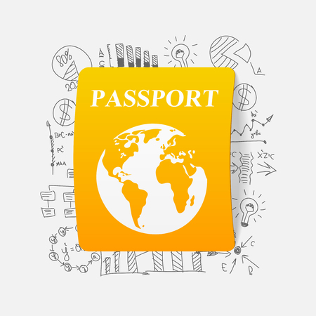 Drawing business formulas: passportのイラスト素材