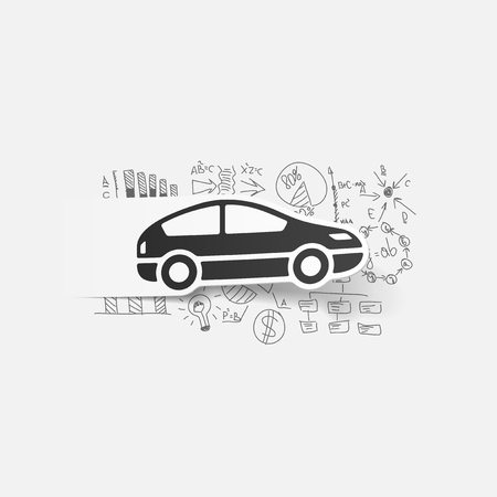 Drawing business formulas: carのイラスト素材