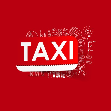 Drawing business formulas: taxiのイラスト素材
