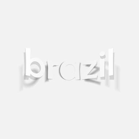 realistic design element: brazilのイラスト素材