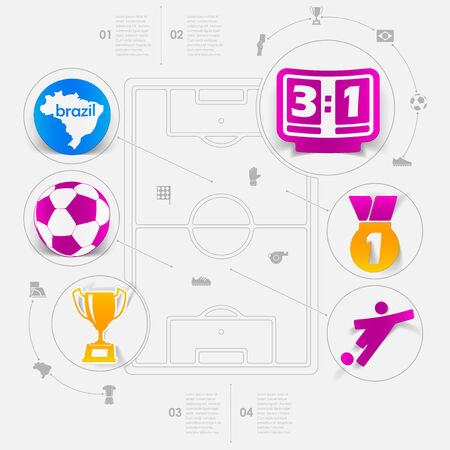 football, soccer infographicのイラスト素材