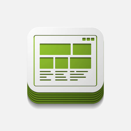 square button: interfaceのイラスト素材