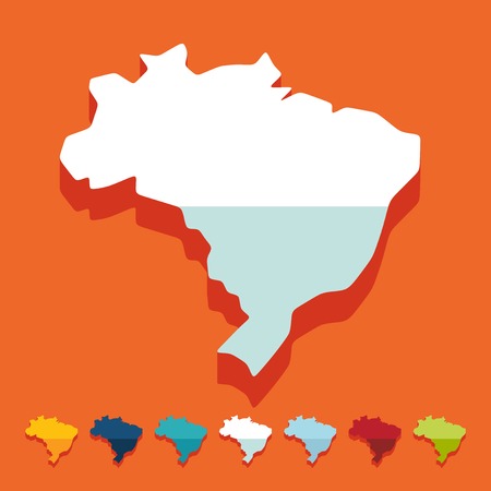 Flat design: brazilのイラスト素材