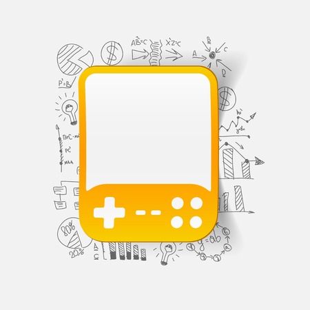 Drawing business formulas: joystickのイラスト素材