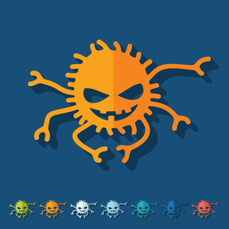 Flat design: spiderのイラスト素材