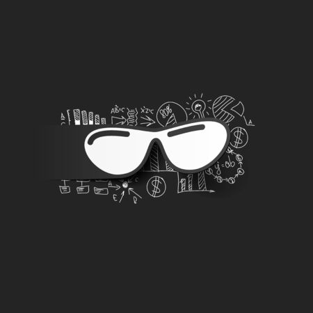 Drawing business formulas: sunglassesのイラスト素材