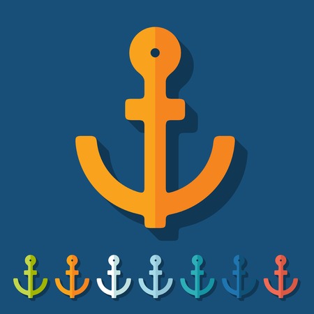 Flat design: anchorのイラスト素材
