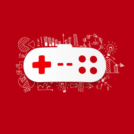 Drawing business formulas: joystickのイラスト素材