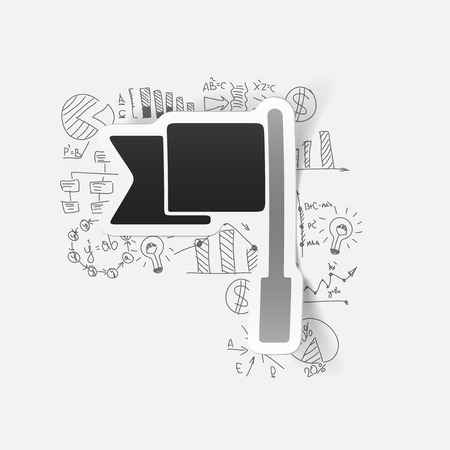 Drawing business formulas: flagのイラスト素材