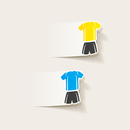 realistic design element: Football clothingのイラスト素材