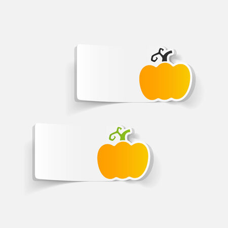 realistic design element: pumpkinのイラスト素材