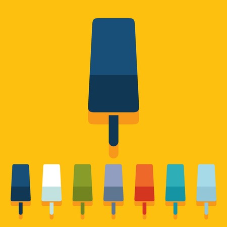 Flat design: iceのイラスト素材