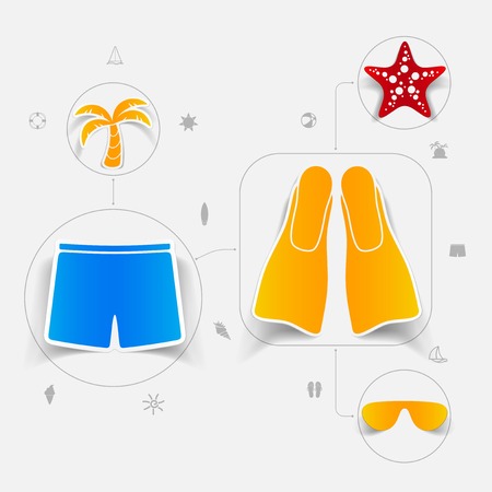 Set of summer tourism iconsのイラスト素材