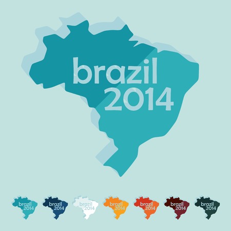 Flat design: brazilのイラスト素材