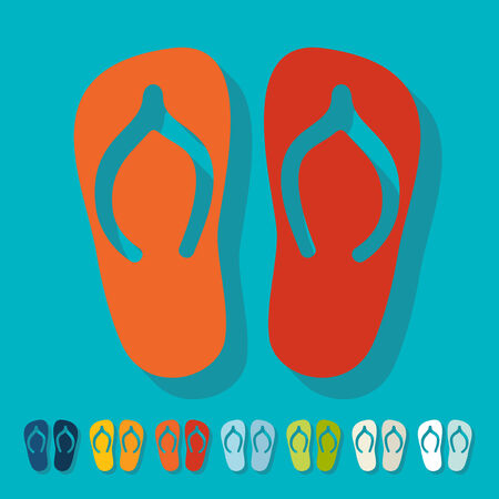 Flat design: slippersのイラスト素材
