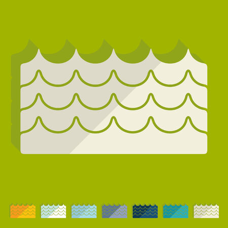 Flat design: waveのイラスト素材