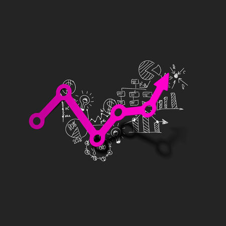 Drawing business formulas: chartのイラスト素材