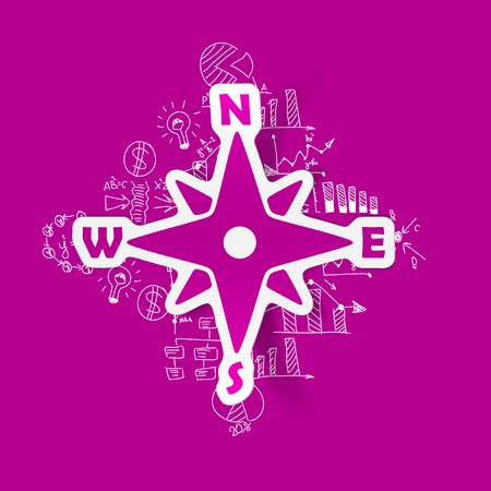 Drawing business formulas: compassのイラスト素材