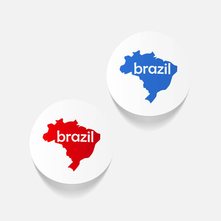 realistic design element: brazilのイラスト素材