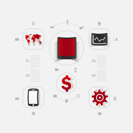 Set of business iconsのイラスト素材