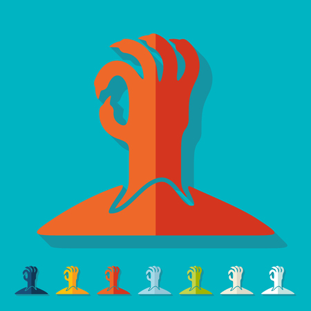 Flat design: handのイラスト素材