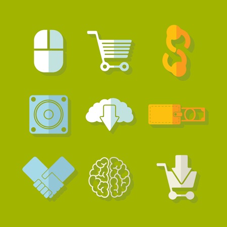 Set of flat iconsのイラスト素材