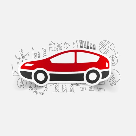Drawing business formulas: carのイラスト素材