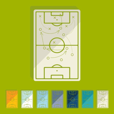 Flat design  playing fieldのイラスト素材