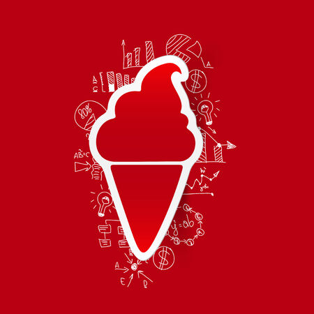 Drawing business formulas: iceのイラスト素材