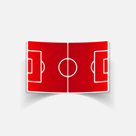 realistic design element: playing fieldのイラスト素材