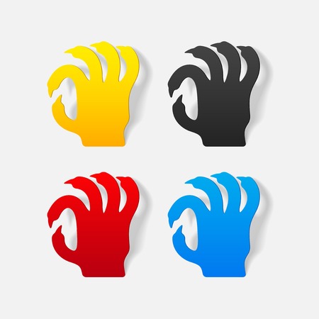 realistic design element: handのイラスト素材