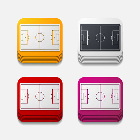 square button: playing fieldのイラスト素材