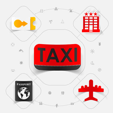 Set of summer tourism iconsのイラスト素材