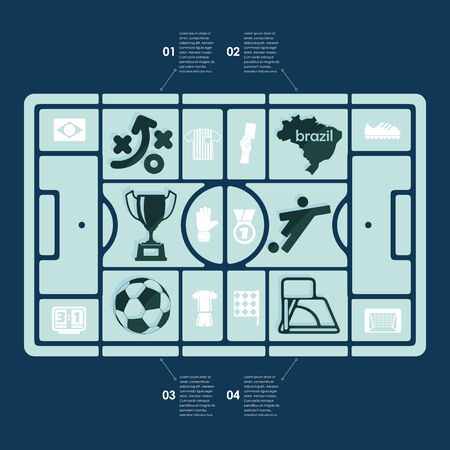 football, soccer infographicのイラスト素材