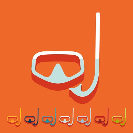 Flat design  maskのイラスト素材