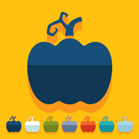 Flat design: pumpkinのイラスト素材