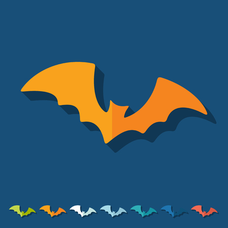 Flat design: batのイラスト素材