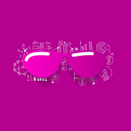 Drawing business formulas: sunglassesのイラスト素材