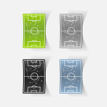 realistic design element: playing fieldのイラスト素材