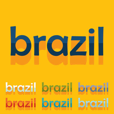 Flat design: brazilのイラスト素材