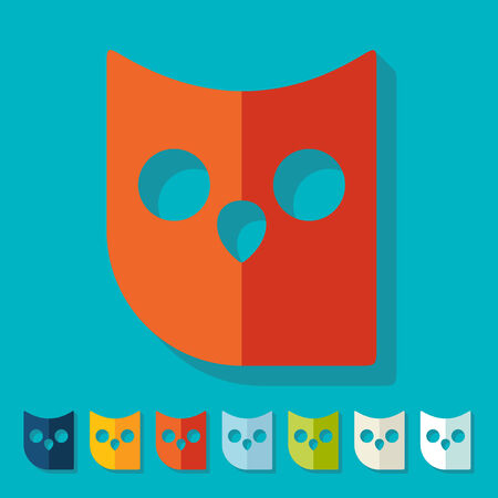 Flat design: owlのイラスト素材