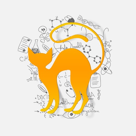 Drawing medical formulas: catのイラスト素材
