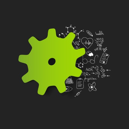 Drawing medical formulas: cogwheelのイラスト素材