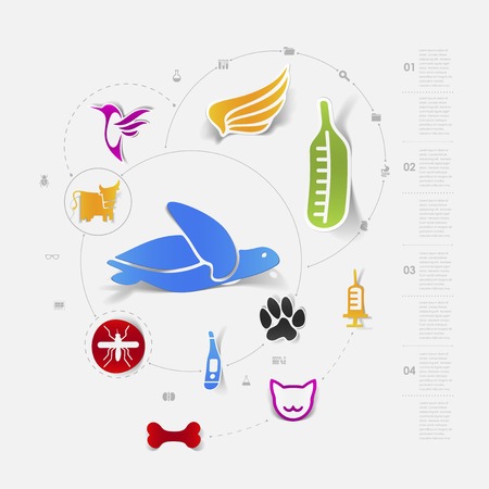 Set of veterinary iconsのイラスト素材